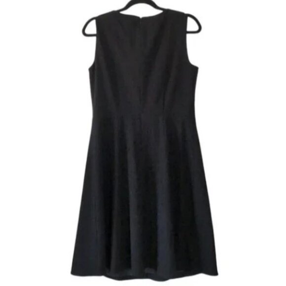 Calvin Klein black A-line flared sleeveless mini dress size 12 - Picture 3 of 7